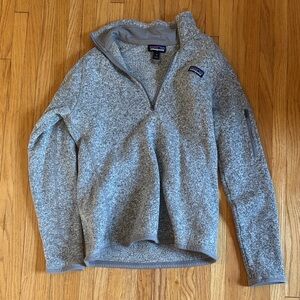 Patagonia women’s Zip-Up Sweater in Heather Gray